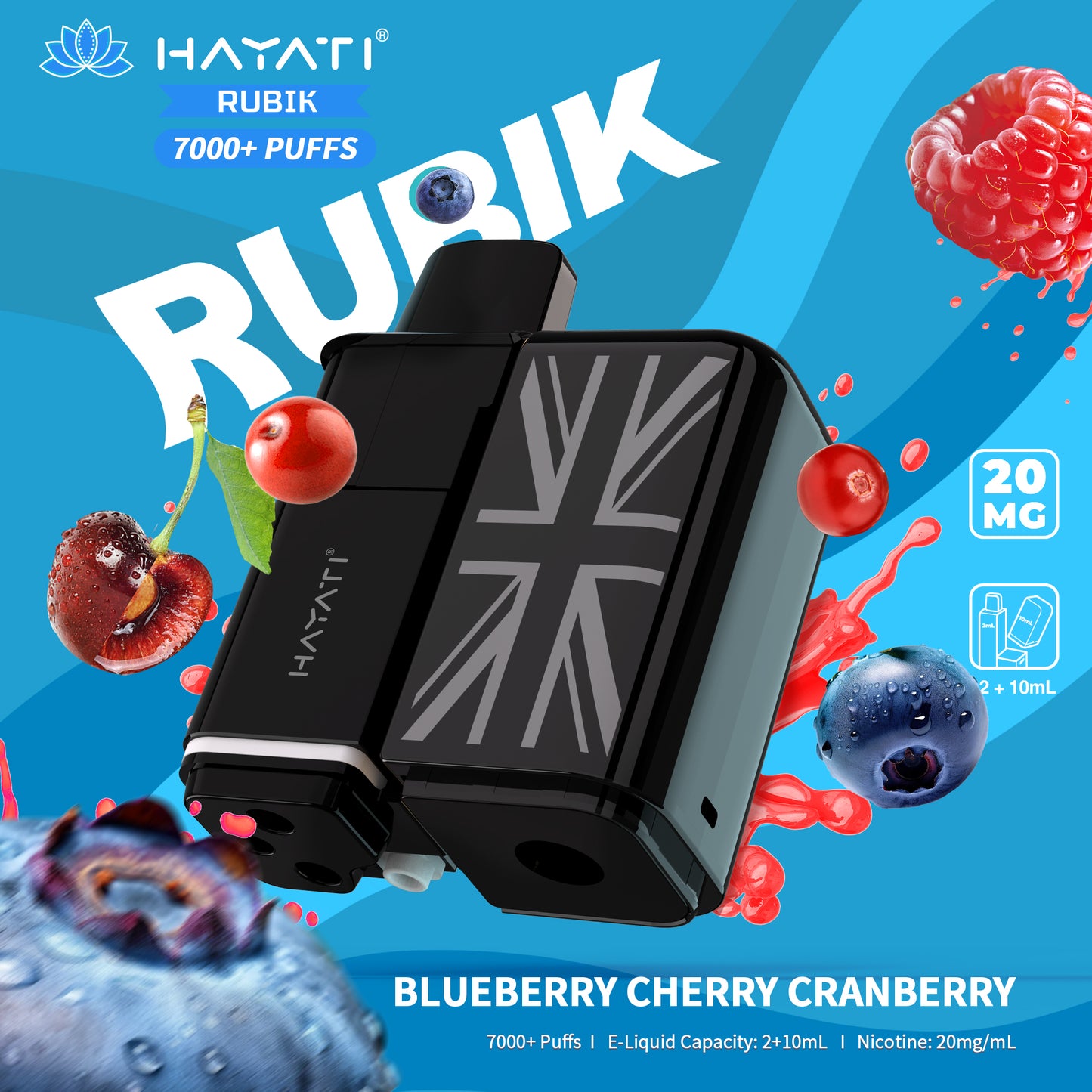Hayati Rubik 7000 Pods Blueberry Cherry Cranberry