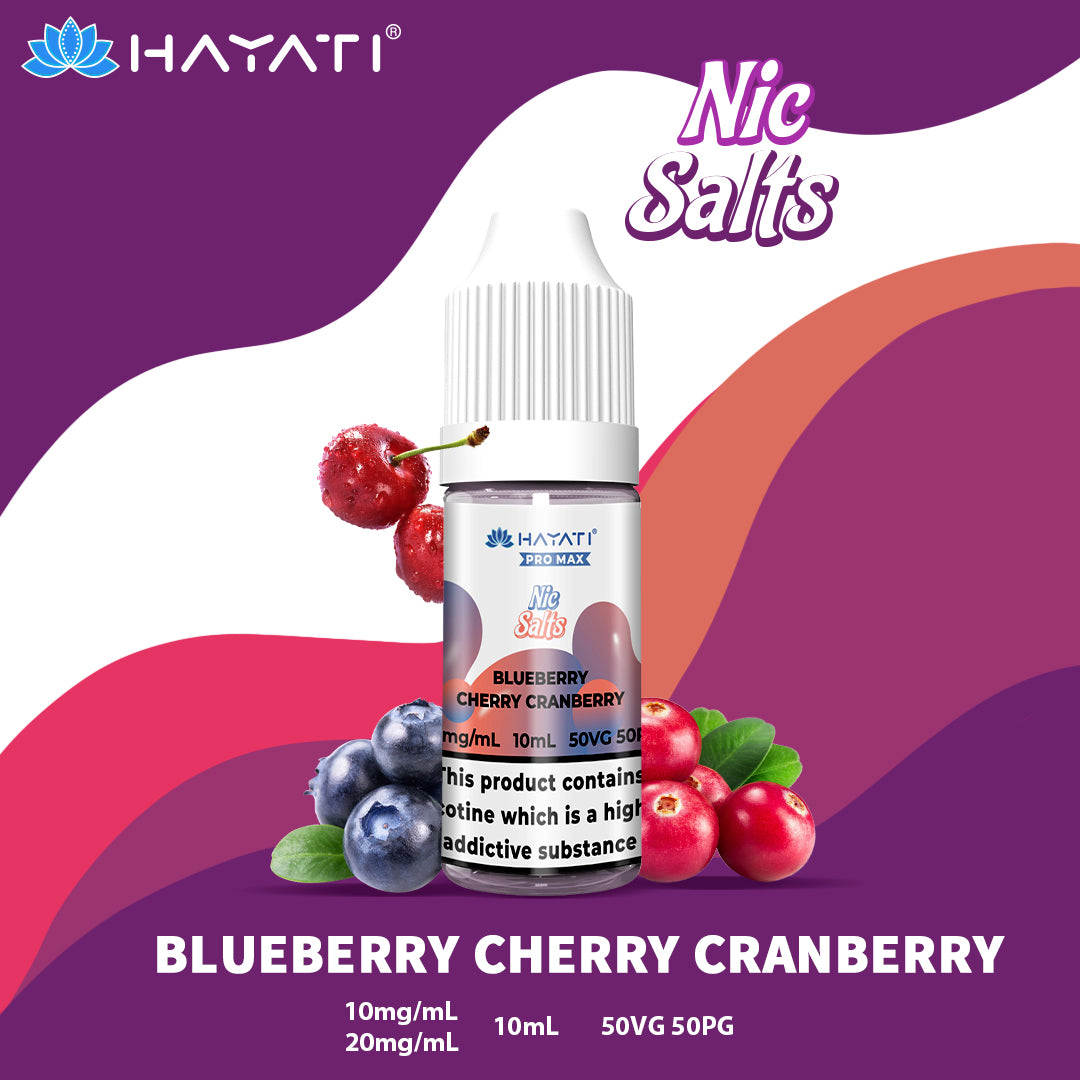 Hayati Pro Max Nic Salt 10ml Blueberry Cherry Cranberry
