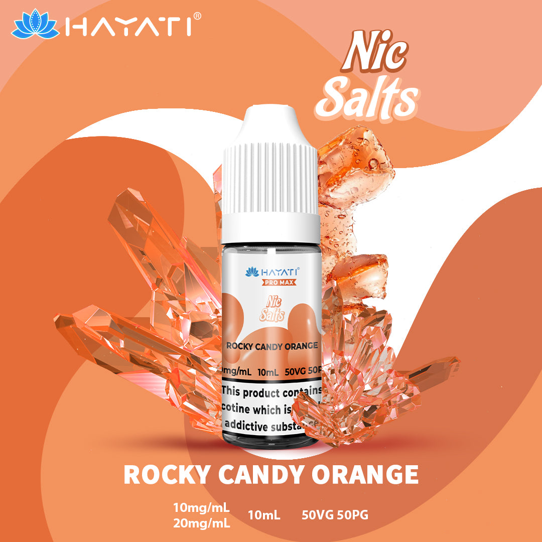 Hayati Pro Max  Nic Salt 10ml Rocky Candy Orange
